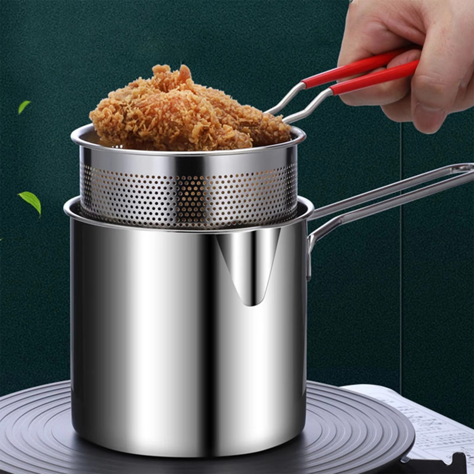 Deep Frying Fry Pot Providing Durable Quality Comfortable Handling Reliable Performance Easy Cleaning