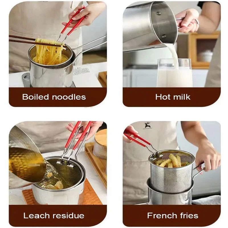Deep Frying Fry Pot Providing Durable Quality Comfortable Handling Reliable Performance Easy Cleaning