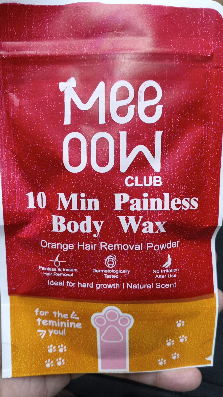 Meeoow Club 10 Min Painless Body Wax – Orange
