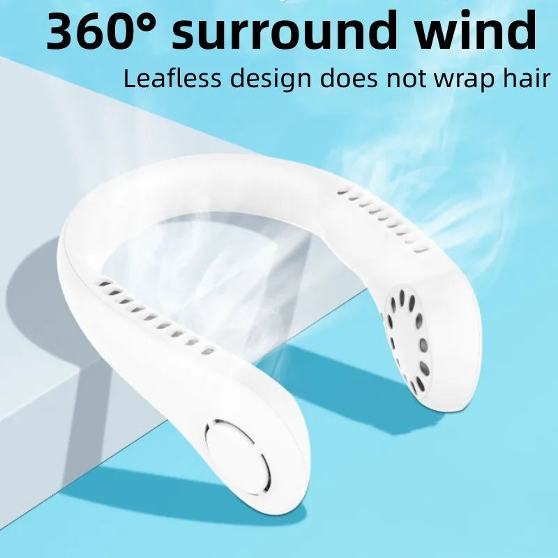 Portable Blade less Neck Cooler – Hands-Free 360° Air flow