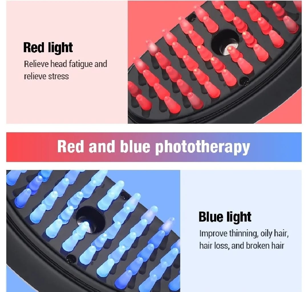 Rechargeable Electric Hair Growth Comb with Steam Spray
