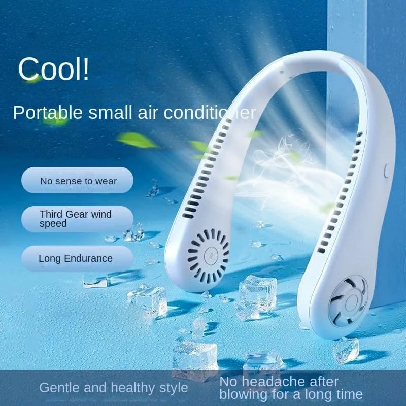 Portable Blade less Neck Cooler – Hands-Free 360° Air flow