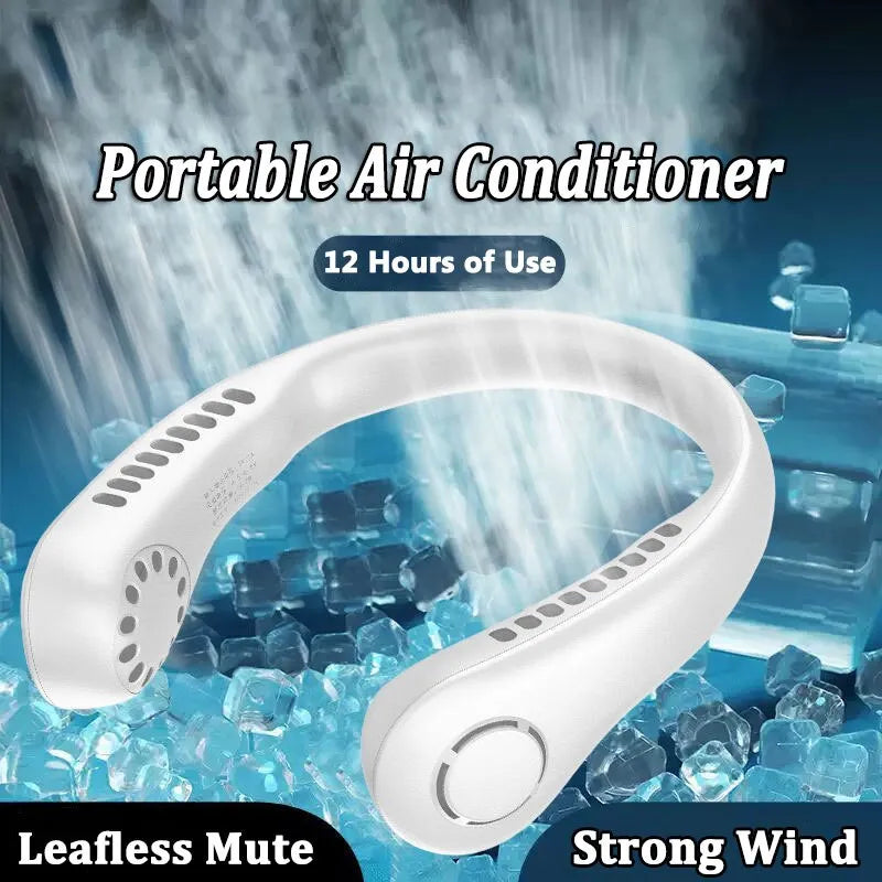 Portable Blade less Neck Cooler – Hands-Free 360° Air flow